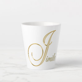 Caneca De Café Latte "J inicial" 