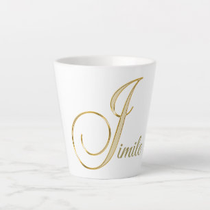 Caneca De Café Latte "J inicial"