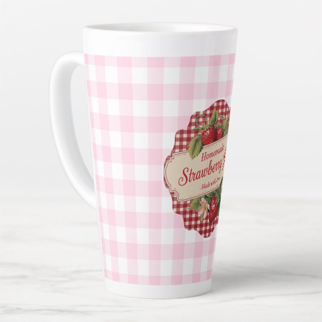 Caneca De Café Latte Jam de Morango (Ângulo esquerdo)
