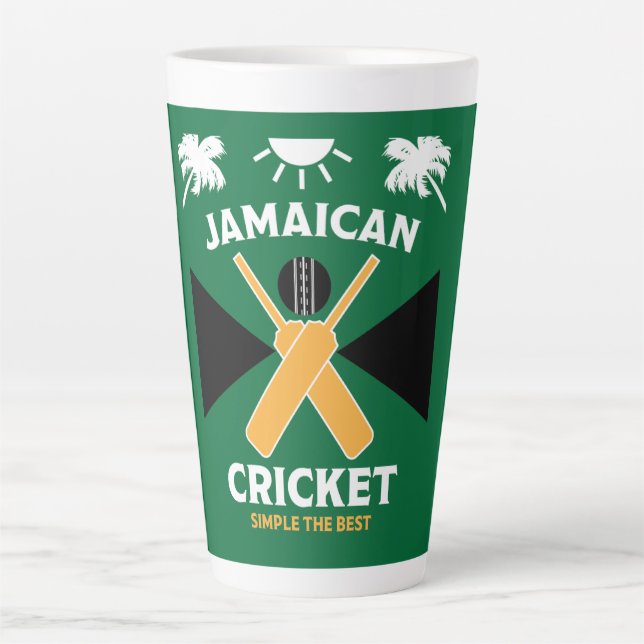 Caneca De Café Latte Jamaica Cricket (Frente)