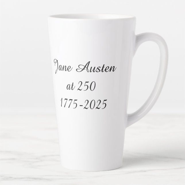 Caneca De Café Latte Jane Austen aos 250 anos (Direita)