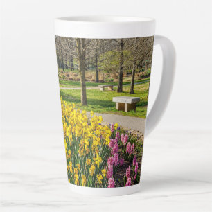 Caneca De Café Latte Jardim da Flor primavera
