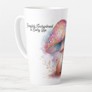 Caneca De Café Latte Jardim de Contos de Fadas Encantado Cogumelo 
