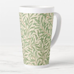 Caneca De Café Latte Jardim de Flores Clássico com Ramos de Salgueiro d