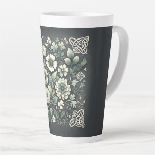 Caneca De Café Latte Jardim de Nós de Trevo Sussurrante