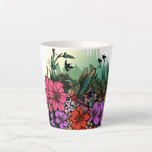Caneca De Café Latte Jardim do Hummingbird