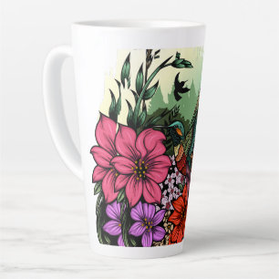 Caneca De Café Latte Jardim do Hummingbird