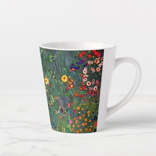 Caneca De Café Latte Jardim Flor Gustav Klimt (Direita)