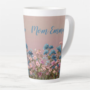 Caneca De Café Latte Jardim Floral de Primavera Vintage para a Mamãe