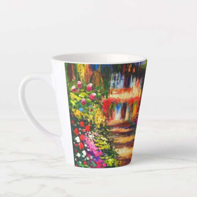 Caneca De Café Latte Jardim Monet em Giverny (Esquerda)