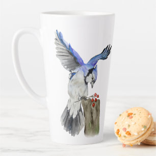 Caneca De Café Latte Jay azul-marinho
