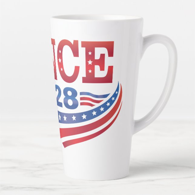 Caneca De Café Latte JD Vance Presidente 2028 (Direita)