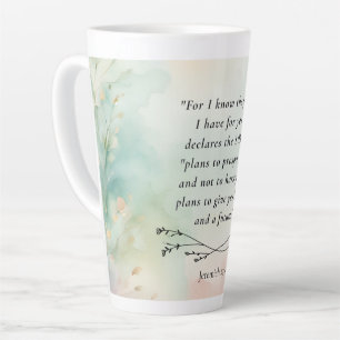 Caneca De Café Latte Jeremiah 29:11 Bíblia Versa Imagem