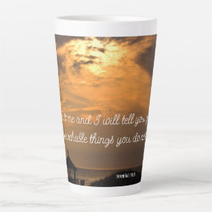 Caneca De Café Latte Jeremiah 33:3 Latte Mug