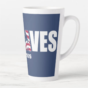 Caneca De Café Latte Jes EUA ves 1776-2026