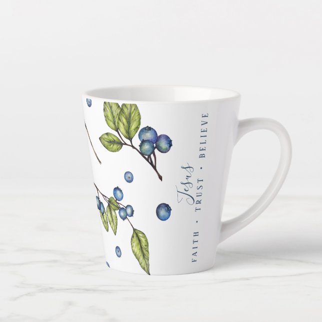 Caneca De Café Latte Jesus & Blueberry (Direita)