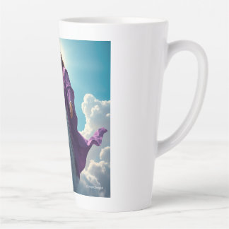 Caneca De Café Latte Jesus na nuvem