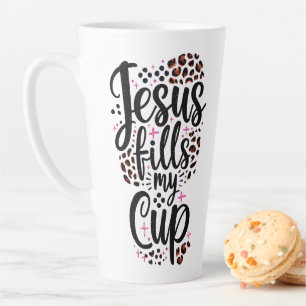Caneca De Café Latte Jesus Preenche a minha taça