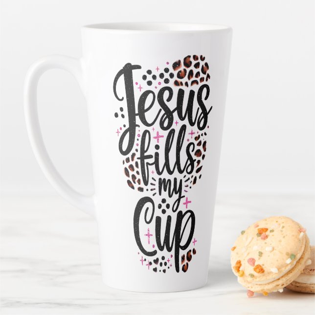 Caneca De Café Latte Jesus Preenche a minha taça (In Situ)