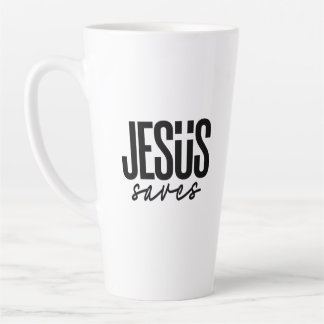 CANECA DE CAFÉ LATTE JESUS SALVA