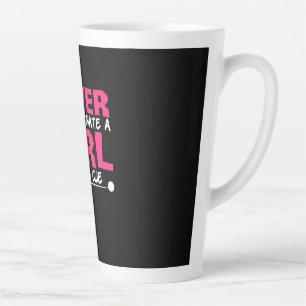 Caneca De Café Latte Jogador de Bilhar Piscina Billiard Girl Com Uma
