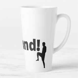Caneca De Café Latte Jogador de futebol inglês usando ponto como bola 