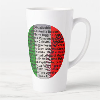 Caneca De Café Latte Jogadores De Beisebol Italianos Americanos