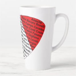 Caneca De Café Latte Jogadores De Futebol Italianos Americanos