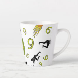 Caneca De Café Latte Jogos de Rugby estão ligados