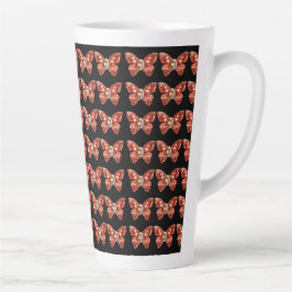 Caneca De Café Latte joias borboleta