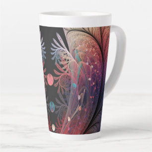 Caneca De Café Latte Jonglage Abstrato Modern Fantasy Arte Fractal