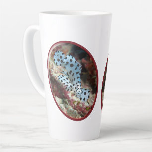 Caneca De Café Latte Jovem Garupa - Design Fotográfico Oval de Peixe  