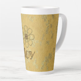 Caneca De Café Latte Joy Monogrammed Natal