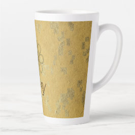 Caneca De Café Latte Joy Monogrammed Natal