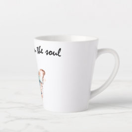 Caneca De Café Latte Joy Rises da Borboleta da Alma