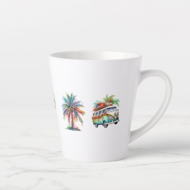 Caneca De Café Latte Joy Tropical (Direita)