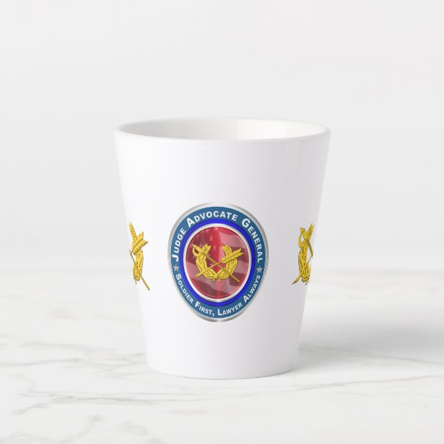 Caneca De Café Latte Juiz do Exército Advocate Geral JAG Corps (Frente)