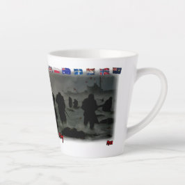 Caneca De Café Latte June 6th, 1944 Normandy Landing on a White Coffee