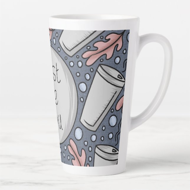 Caneca De Café Latte Just be you- hand drawn illustration  (Direita)
