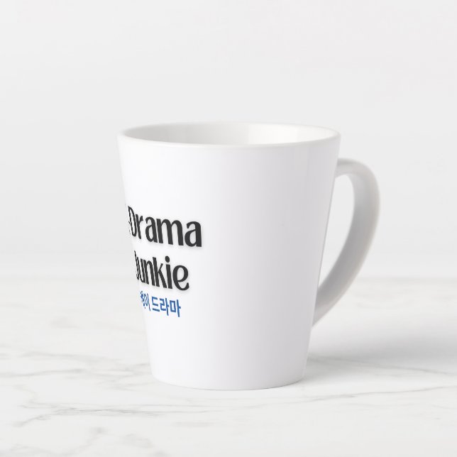 Caneca De Café Latte K Drama Junkie Latte Mug (Ângulo direito)