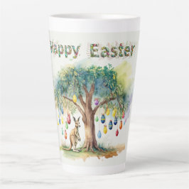 Caneca De Café Latte Kangaroo sob gumtree com ovos de Páscoa