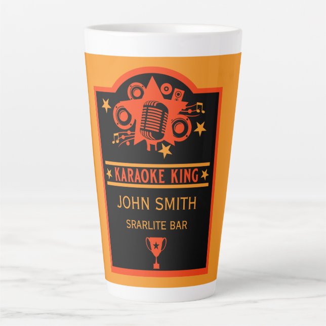 Caneca De Café Latte Karaoke Winner (Frente)