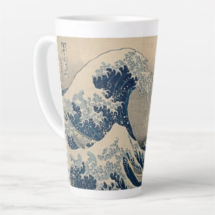 Caneca De Café Latte Katsushika Hokusai. A Grande Onda de Kanagawa