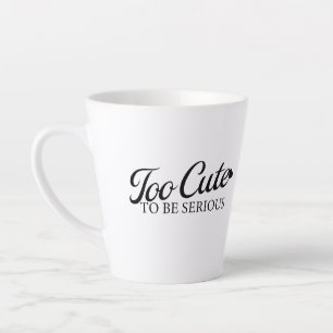 Caneca De Café Latte Kawaii Duck Tongue "Muito fofo para ser sério."