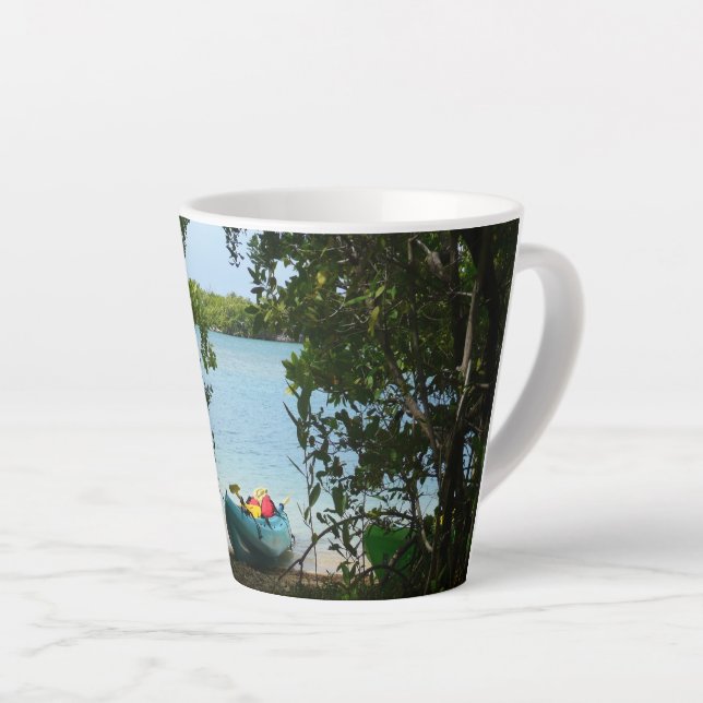 Caneca De Café Latte Kayaking em Ruas. Thomas Ilhas Virgens dos EUA (Ângulo direito)