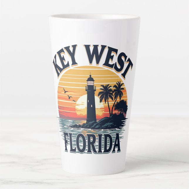 Caneca De Café Latte key west  florida (Frente)