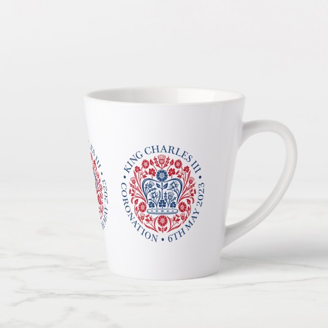 Caneca De Café Latte King Charles III Coronation (Direita)