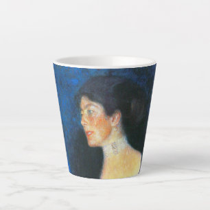 Caneca De Café Latte Klimt Retrato da Rosa von Rosthorn-Friedmann