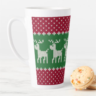 Caneca De Café Latte Knit de Natal N.o 01