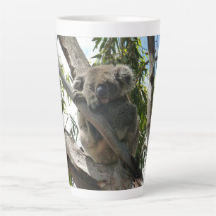 Caneca De Café Latte Koala - Etiquetas para presentes dormindo
